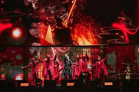 周杰伦新加坡演唱会，熊猫体育大屏闪耀全场！